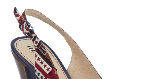 Dámske vzorované sandále na kline Betsy