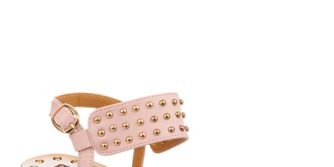 Dámske ružové sandále s cvokmi Betsy