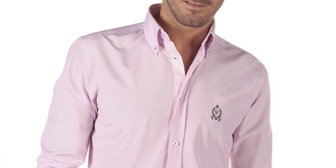 Pánska košeľa s ružovými prúžkami CLK