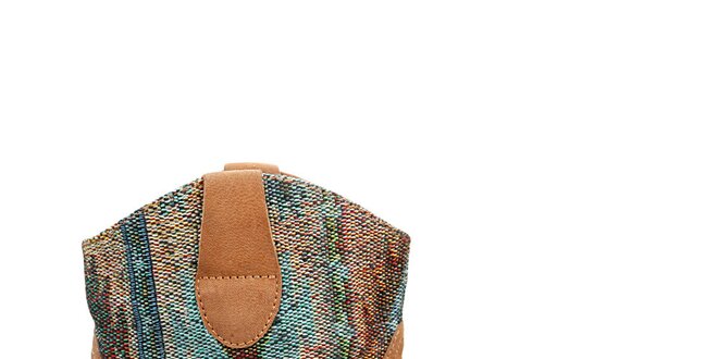 Dámske ťavie kozačky s farebným textilým detailom Steve Madden