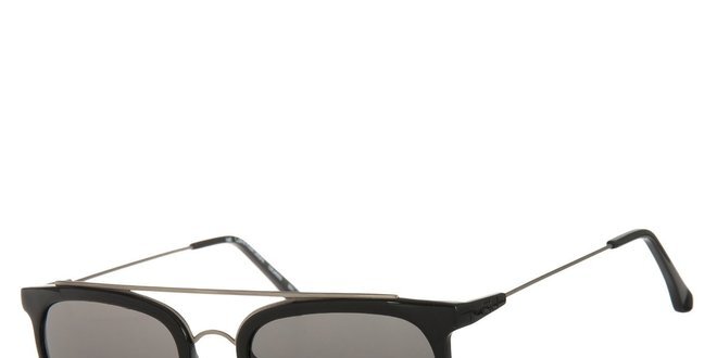 Dámske čierne slnečné okuliare Calvin Klein s kovovými detailmi