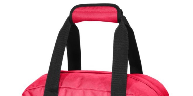Dámska žiarivo ružová športová taška Eastpak s čiernymi ušami