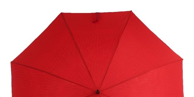 Dámsky červený dáždnik so vzorovaným vnútrom Ferré Milano