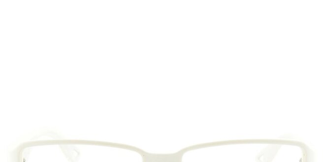 Krémovo biele okuliarové obrúčky Emporio Armani