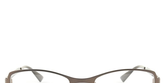 Dámske hnedé kovové okuliarové obrúčky Emporio Armani
