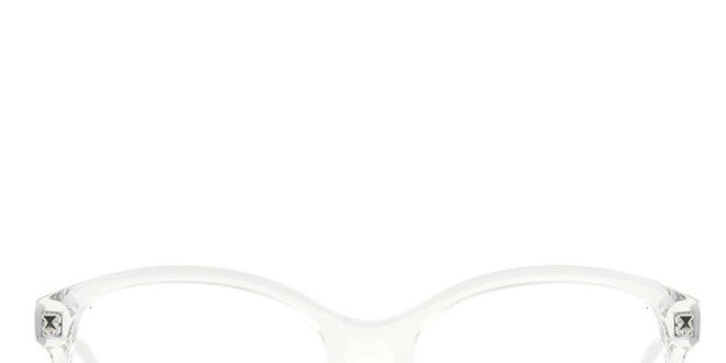 Dámske biele transparentné okuliarové obrúčky Emporio Armani