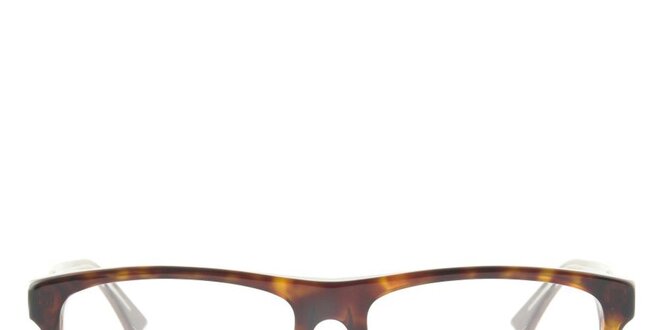 Hnedo žíhané okuliarové obrúčky Emporio Armani