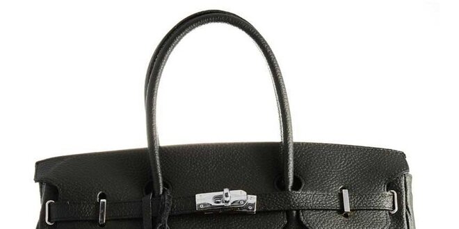 Dámska čierna kožená kufríková kabelka Florence Bags