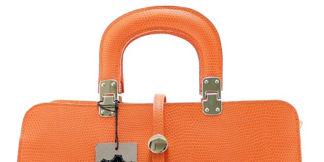 Dámska oranžová vzorovaná kabelka Florence Bags