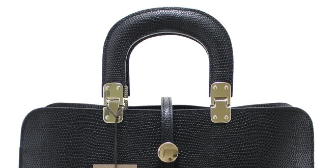Dámska čierna vzorovaná kabelka Florence Bags