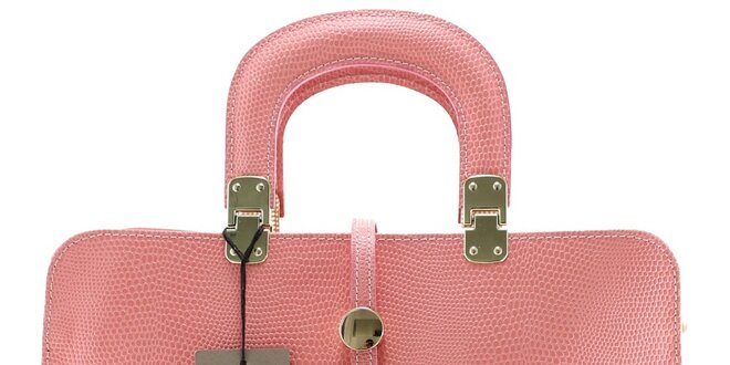 Dámska svetlo ružová vzorovaná kabelka Florence Bags