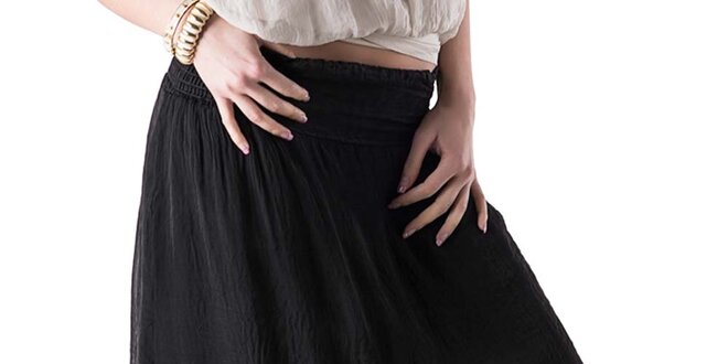 Dámska čierna sukňa s čipkou Keysha