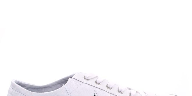 Biele nízke topánky s hviezdou Converse