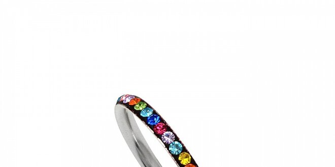 Dámsky strieborný prsteň Miss Jones s farebnými kamienkami