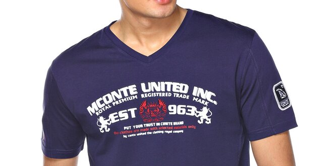 Pánske modré véčkové tričko M. Conte
