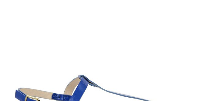 Dámske modré kožené sandále Giorgio Picino
