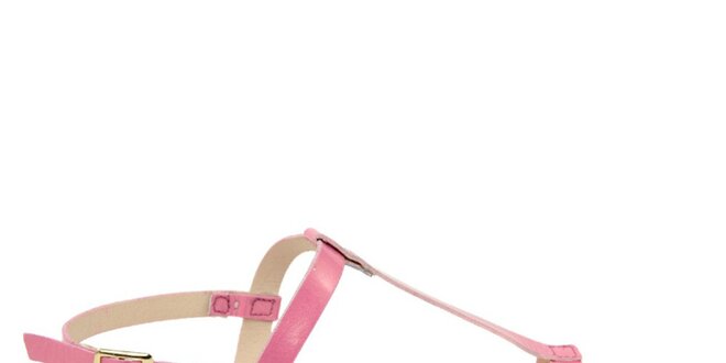 Dámske ružové kožené sandále Giorgio Picino