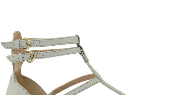 Dámske svetlo hnedé kožené gladiátorské sandále Giorgio Picino