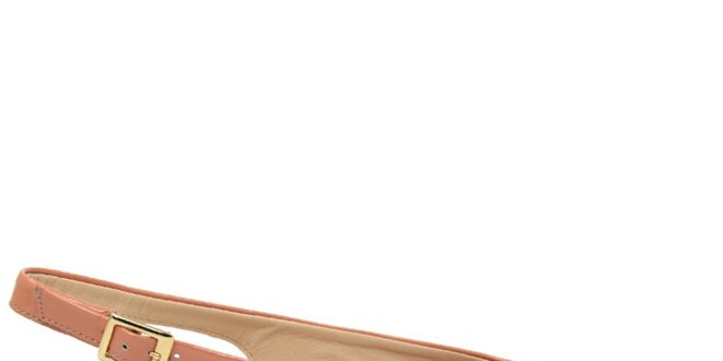 Dámske lososové kožené sandále s opätkom Giorgio Picino