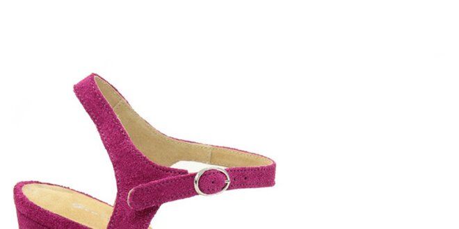 Dámske purpurové semišové sandále s ozdobnými cvokmi Giorgio Picino