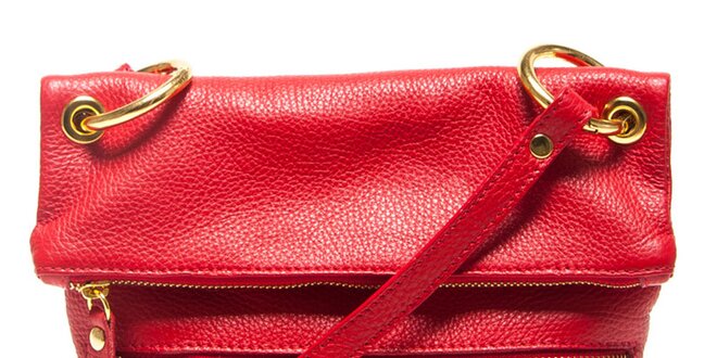 Dámska červená kabelka s popruhom Mangotti