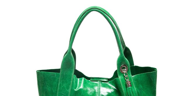 Dámska zelená kabelka s dvomi ušami Mangotti
