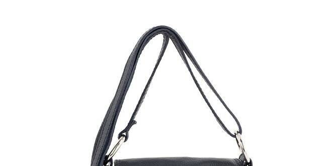 Dámska menšia kožená kabelka v čiernej farbe Ore 10