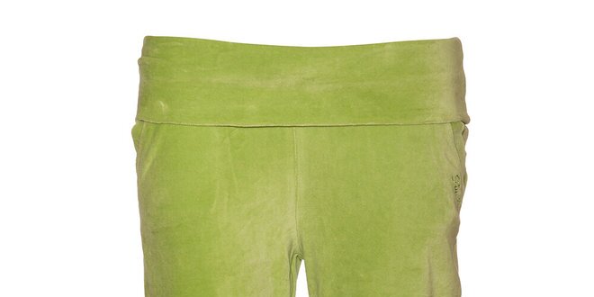 Dámske svetlo zelené plyšové šortky Liu.Jo