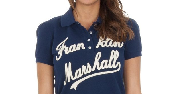 Dámske námornícke polo tričko s nápisom Franklin & Marshall