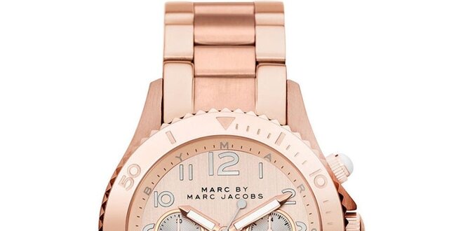 Dámske pozlátené hodinky s chronografom Marc Jacobs