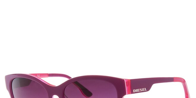 Dámske fialovo-ružové slnečné okuliare s fialovými sklami