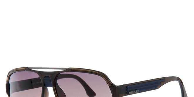 Pánske retro modro-hnedé slnečné okuliare Diesel