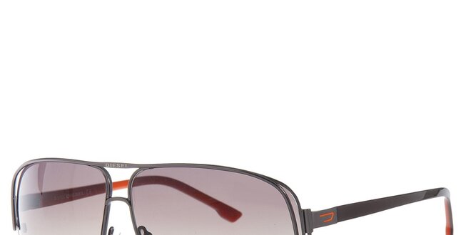Pánske slnečné okuliare Diesel s oranžovými detailmi