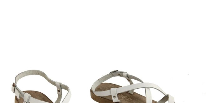 Dámske biele remienkové sandálky La Bellatrix