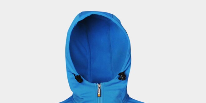 Pánska svetlo modrá softshellová bunda Sweep s kapucou
