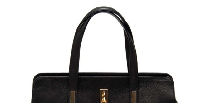 Dámska čierna kabelka so zámčekom Luisa Vannini