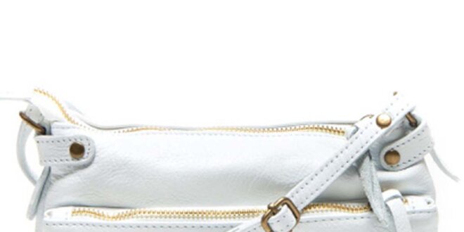 Dámska biela kabelka s vreckom Luisa Vannini