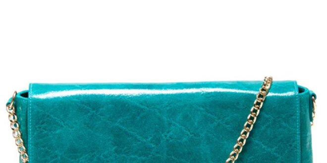Dámska modrá kabelka s krokodílim motívom Luisa Vannini