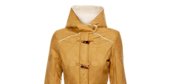 Dámsky ťaví zimný kabát Yumi s vnútorným kožúškom