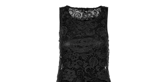 Dámske čierne čipkové šaty Yumi