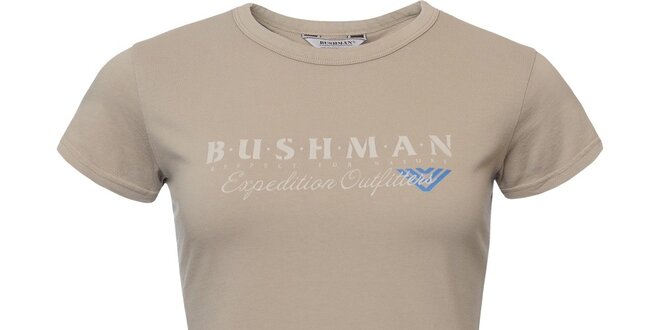 Dámske béžové tričko s nápisom na hrudi Bushman