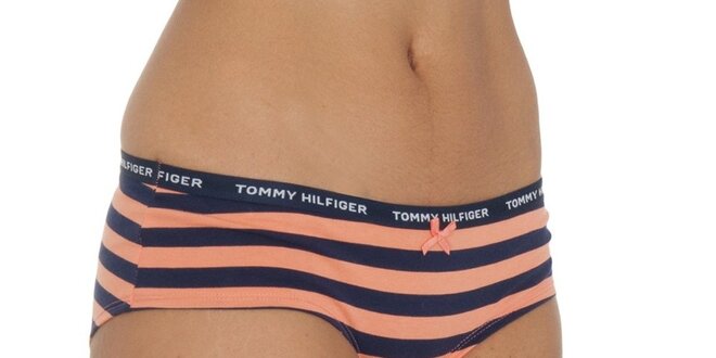 Dámske modro-broskyňové nohavičky Tommy Hilfiger