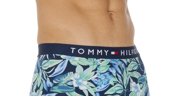 Pánske vzorované modré boxerky Tommy Hilfiger