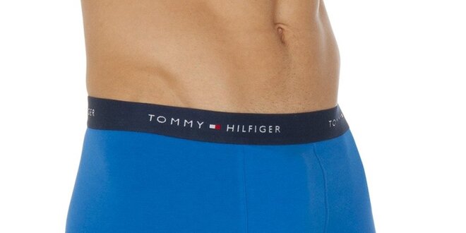 Pánske sýto modré elastické boxerky Tommy Hilfiger