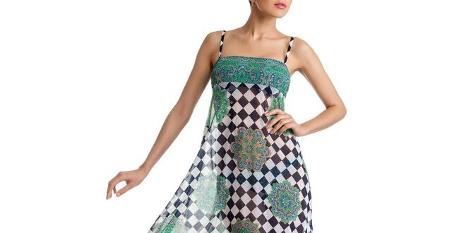 Dámska vzorovaná farebná sukňa-šaty Charmante