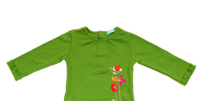 Detská súprava Lullaby - zelené tričko a suknička