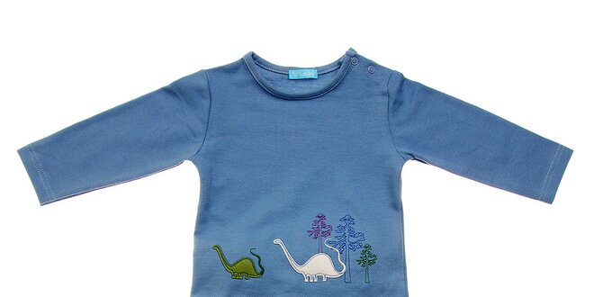 Modrá kojenecká súpravička Lullaby s dinosaurami