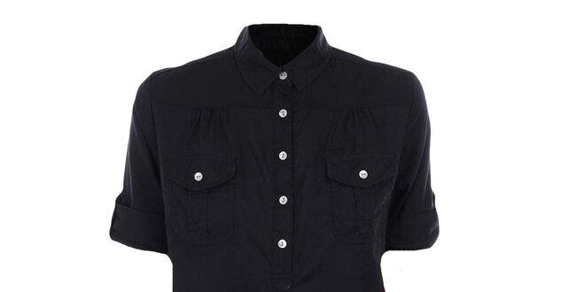 Dámska čierna košeľa s krátkym rukávom Timeout
