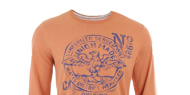 Pánske oranžové tričko s orlom Timeout