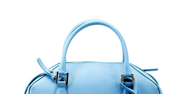Dámska blankytno modrá kožená kabelka Belle & Bloom